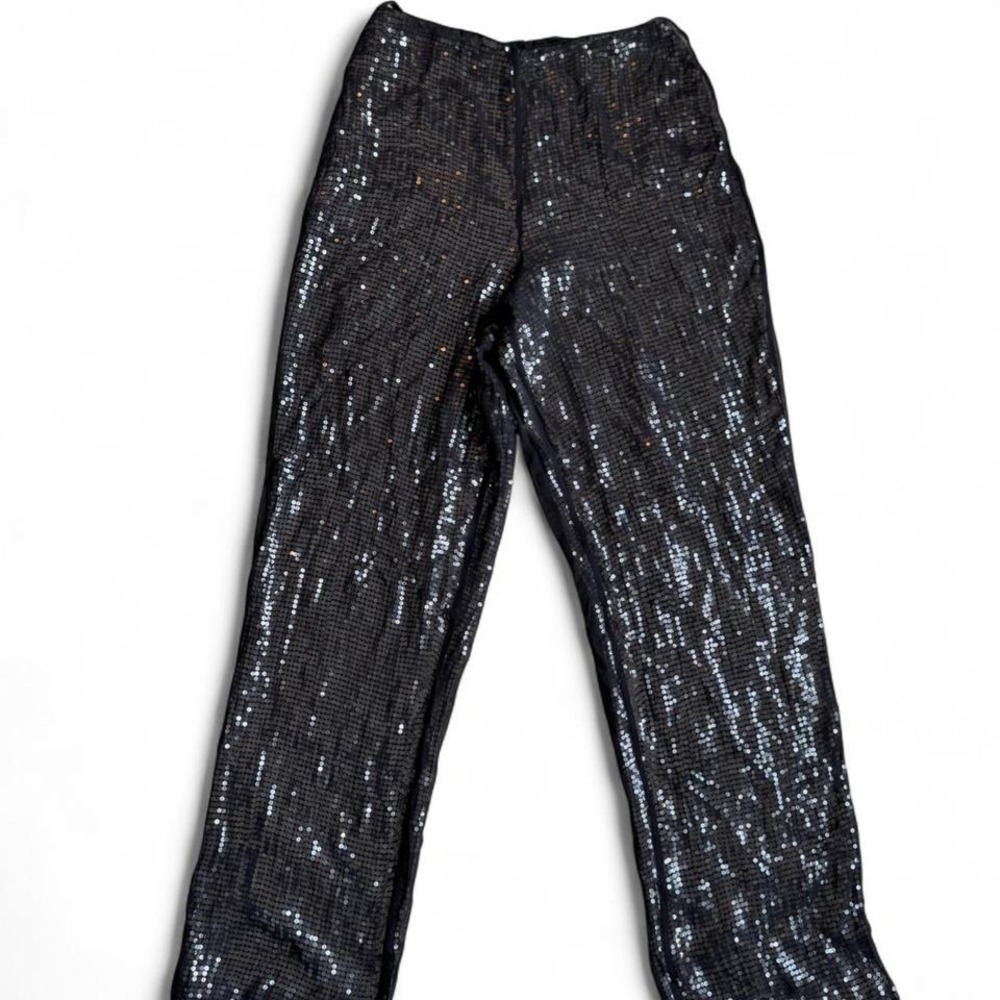 Vintage 100% Silk Ellen Tracy Sequin Pants
